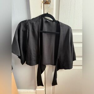 M Boutique Tie Front Short Sleeve Top